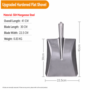 Bêche pointue en acier au manganèse argenté trempé, manche en bois épaissi de 1,2 m, pour usage domestique et agricole, excavation et remise en état, PI - Product Image 5