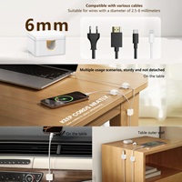 YINS-J04 Organisateur de câbles magnétique en plastique durable, impression personnalisée, cadeaux promotionnels économiques pour festivals et événements de fin d'année