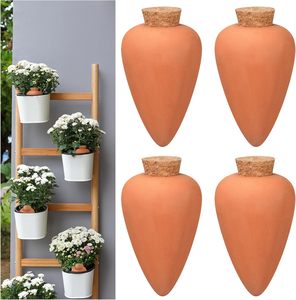 Nouveauté Pots Olla en argile faits à la main Pots d'arrosage en poterie avec liège pour le jardin comme système d'irrigation de pots de fleurs - Product Image 1
