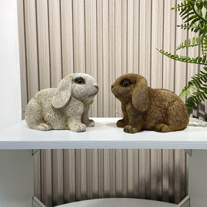 Tượng Thỏ Thủ Công Bằng Nhựa Resin Trực Tiếp Trang Trí Sân Vườn Bán Sỉ Tượng Động Vật Thỏ Nhựa Polyresin Đứng - Product Image 4