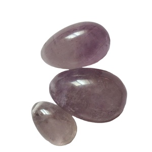 100% CRISTAL Natural amatista Yoni huevos suministro sanitario para ejercicio Vaginal <span class=keywords><strong>esferas</strong></span> cómodas huevos bola - Product Image 5
