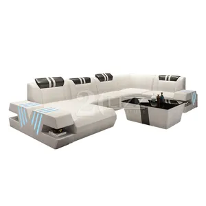 Exclusive Modern European Leather Furniture Juego de Sala Dream Sofas Sectionals