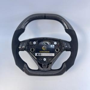 CCExcellent Volant en fibre de carbone personnalisé pour <span class=keywords><strong>Volvo</strong></span> S60 2005-2009 + avec Alcantara et Stripe - Product Image 1
