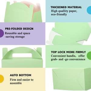 Cajas rígidas de cartón reciclado ecológicas en relieve personalizadas, carpetas de papel Kraft para varios alimentos, hamburguesas, pasteles, aperitivos - Product Image 3