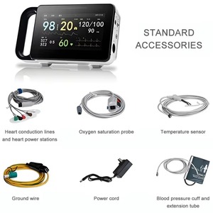 Monitor Veterinario Portátil para Pacientes, ECG, SpO2, NIBP, TEMP, RESP, 8 Formas de Onda, Diseño sin Ventilador para Monitoreo en UCI Animal - Product Image 4