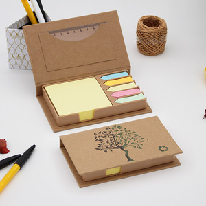 Tùy Chỉnh Dính Lưu Ý Hộp Phân Hủy Sinh Học Notepad Cai Trị Chất Kết Dính Giấy Clip Bút Tái Chế Kraft Trường Văn Phòng Phẩm Thiết Lập Với Logo - Product Image 5