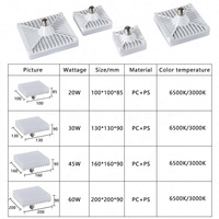 Ampoule LED carrée UFO fantaisie 20W/30W/45W/60W B22/E27 Angle de faisceau de 160 degrés 3000K/6500K Ra80 Certifiée CE Utilisation en intérieur