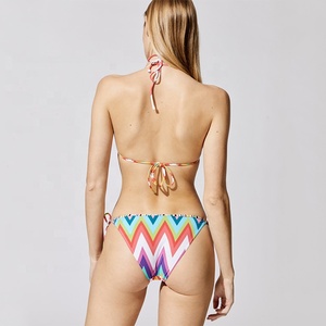 <span class=keywords><strong>Femme</strong></span> Colorblock Licou Haut Triangle Bikini <span class=keywords><strong>Maillot</strong></span> De Bain <span class=keywords><strong>2</strong></span> Pièces - Product Image 3