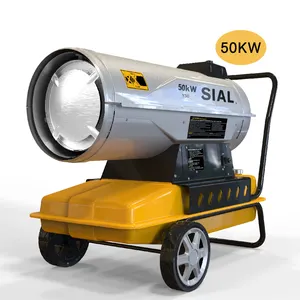 SIAL 50KW Hot Sale 50kw Direct Oil Heater Fuel Diesel / Kerosene Oil Burning Fan Heater with Temperature Control Line