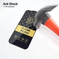 Protector de Pantalla Antiestático ESD HD para Teléfono Móvil, Película Protectora de Vidrio Templado de 0.4mm Sin Borde Blanco para iPhone 18 17/16 Pro Max