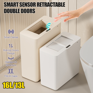 <span class=keywords><strong>Cubo</strong></span> de <span class=keywords><strong>Basura</strong></span> Automático Portátil Ecológico con Sensor de Inducción Rectangular de Plástico para Uso en Interiores y Exteriores en el Hogar, Oficina y Cocina - Product Image 4