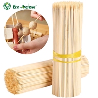 Accepter l'étiquette de personnalisation Brochettes de bambou Bâton de bambou pour barbecue Brochette en bois pour la nourriture