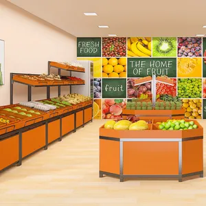 Étagère de supermarché personnalisable multicouche étagère à fruits et légumes étagère de magasin de détail