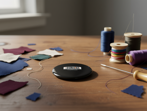 Botón Redondo Plateado Ennegrecido de 5.0cm con Logotipo Grabado, Estilo Clásico - Product Image 2