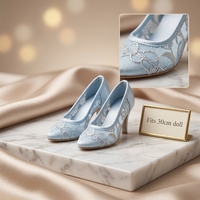 Tenue de poupée en bambou version Q personnalisée OEM, robe de princesse élégante en dentelle à volants, certifiée CE CPC, tenue de poupée haut de gamme