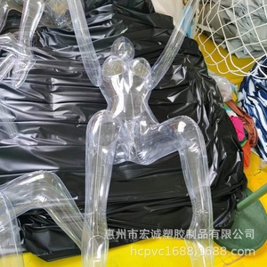 Maniquí Inflable de Plástico Transparente de Medio Cuerpo, 150 cm, Unisex, para Exhibición de Disfraces - Product Image 3