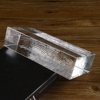 Briques de verre solides transparentes, blocs de verre décoratifs en cristal pour cloisons d'hôtel