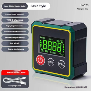 Inclinómetro Digital Profesional para Bricolaje, con Pantalla Retroiluminada, Autonivelante, Medición de Ángulo y Pendiente, Láser para Trabajos de Nivelación - Product Image 5
