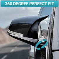JDMotorsport88 2 piezas Cubiertas de Espejos Retrovisores Laterales ABS Negro Brillante para BMW Serie 3 F30 F35 2013-