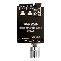 Module amplificateur de son WUZHI AUDIO ZK-502L version APP, mini haut-parleur, carte amplificateur, 50WX2, bouton numérique pour le réglage du volume avec interrupteur