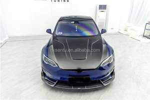 ชุดแต่งคาร์บอนไฟเบอร์คุณภาพสูงแบบแห้ง สำหรับ Tesla Model S ประกอบด้วยกันชนหน้า สเกิร์ตข้าง และดิฟฟิวเซอร์หลัง 100% - Product Image 3