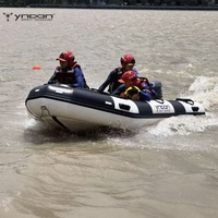 Bateau de sauvetage professionnel gonflable en caoutchouc avec coque en fibre d'aramide, dimensions 3,3 m / 3,9 m / 4,2 m