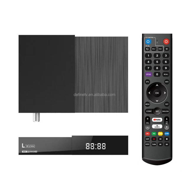 Wholesale DEFINE L36 Ultra DVB-S2 Linux 4.9 OTT 4K IPTV Set Top Box HiSilicon Quad-core WiFi Dual Band 2.4G/5.8G Satellite TV