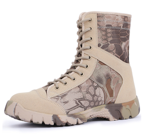 Botas Ligeras de Lona DFC1112 en Negro, Caqui y Python, Color Desierto, Fabricadas en China - Product Image 1