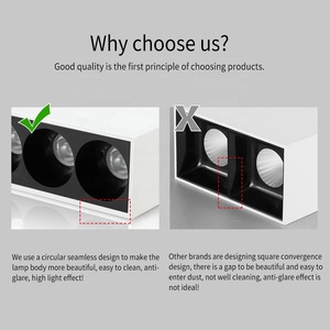 4W 10W 20W Led 천장 선형 스트립 조명 가정용 천장 눈부심 방지 통 표면 장착 스포트라이트 - Product Image 6