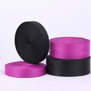High Quality Sustainable Nylon Double Herringbone Pattern <b>Webbing</b> Ribbon Nylon Waistband with Manufacturer Price - Product Image 3