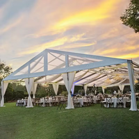 Carpa Transparente de Aluminio de 20m X 50m |   Carpa de Lujo para Banquetes de Boda al Aire Libre, con Capacidad para hasta 600 Invitados