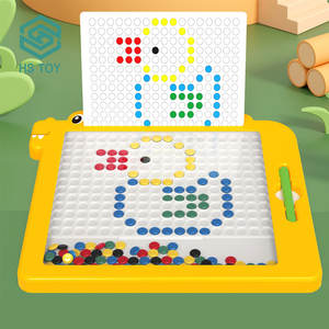 HS oyuncak erken eğitim çizim tableti oyuncaklar manyetik çizim mantar tırnak bulmaca fırça yatılı makinesi çocuklar için - Product Image 6