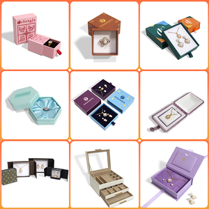 Tùy Chỉnh Bán Buôn Đồ Trang Sức Nhỏ Giấy Các Tông Nhẫn Trang Sức Ngăn Kéo Hộp Túi Với Logo In Vòng Cổ Bao Bì Hộp Đồ Trang Sức - Product Image 3