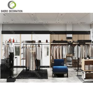 Diseño interior personalizado para tiendas de ropa, expositor metálico para ropa, soporte duradero para exhibir prendas, muebles para tiendas de ropa. - Product Image 3