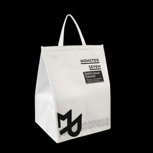 Sac isotherme pour emporter des aliments, nouveau design, fermeture éclair, écologique, en PP non tissé, motif lettres, imperméable - Product Image 2