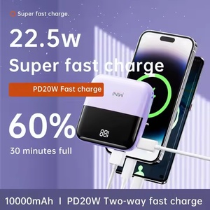 PD22.5W Digital Display Fast Charging Power Bank Ultra Slim Powerbanks <b>Mini</b> Power Bank 10000mah Super Fast Charging - Product Image 2