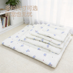 Soft Cotton Checkered Pet Mat Rectangle Four Seasons Dog <b>Bed</b> Warm Comfortable Hand Wash Fill Material Cotton - Product Image 2