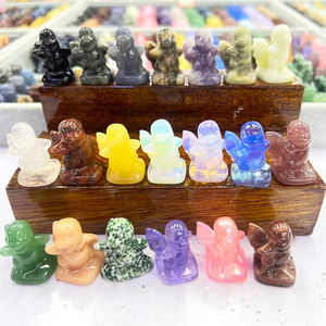 โปเกมอนแกะสลักลายดอกกุหลาบควอตซ์ธรรมชาติคริสตัลโปเกมอนแกะสลักด้วยมือแกะสลักด้วยมือแกะสลักรูปปั้นโปเกมอน lepidolite สำหรับเป็นของขวัญ DIY - Product Image 3