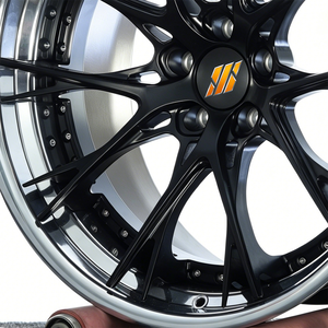 ล้อฟอร์จแบบ 2 ชิ้น สีดำ ขอบลึก 5x114.3 5x120 ขนาด 15-24 นิ้ว สำหรับรถมัสแตง คามาโร บีเอ็มดับเบิลยู เทสลา ซีวิค ไทป์อาร์ จีอาร์86 - Product Image 4