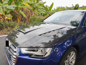 ชุดแต่งสไตล์คาร์บอนแบล็คสำหรับ Audi A4S4 พร้อมฝากระโปรงหน้า กันชน และกระจกที่ได้รับการปรับปรุงเพื่อเพิ่มความโดดเด่นภายนอก - Product Image 5