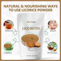 Poudre d'extrait de racine de réglisse de qualité alimentaire, poudre blanche pour soins de la peau, 90 % de liquiritine certifiée HPLC, extrait par solvant, emballée sous vide