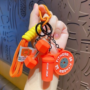 Porte-clés PVC Fitness en Gros d'Usine, Élégant Breloque de Sac Style Ins, Pendentif Haltère Kettlebell pour Couple Unisexe - Product Image 5