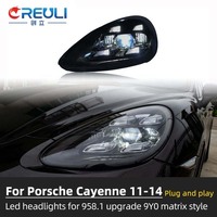 Faros LED de Alta Calidad CREULI 2023 Estilo PDLS Láser para Porsche Cayenne 958.1 2011-2014, Plug and Play, Accesorios de Iluminación para Automóviles