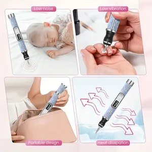 LINMANDA Professional Electric Nail Drill Machine Cordless Rechargeable 3 <b>Speed</b> Portable Efile for Thick Toenails Home Salon Kit - Product Image 5