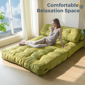 โซฟาเบดพับได้สำหรับผู้ใหญ่ ราคาส่ง ชุดเก้าอี้โซฟาบีนแบ็กสำหรับห้องนั่งเล่น เก้าอี้พับได้สะดวกพร้อมหมอน - Product Image 6