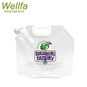 1L 5L Personalizado Impreso Alimentos Grado <span class=keywords><strong>5</strong></span> <span class=keywords><strong>Litros</strong></span> 1Gallon Plegable Portátil Para Agua Líquida Bebida Sacar Bolsa - Product Image 4