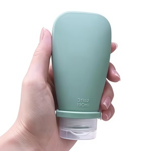 Ensemble de flacons de voyage portables en silicone 100 % étanches de 60 ml (2 oz) pour cosmétiques, rechargeables, pour lotion et shampoing, OEM - Product Image 3