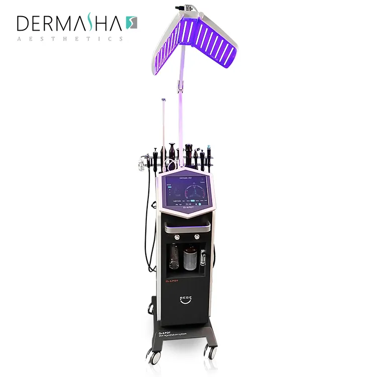 13 In 1 Microdermabrasie Machine Led Fotodynamische Lichttherapie Beaty Machine Voor Huidverzorging Lichte Zuurstof Schoonheid Machine