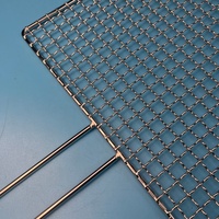 Grille de cuisson portable en acier inoxydable 304 durable de 1,8 mm à filetage interne, perforée, facile à nettoyer, pour barbecue au charbon de bois et cendres