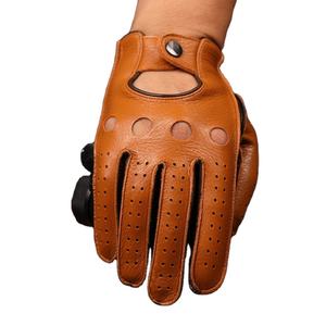 Gants de conduite en cuir rétro vintage pour hommes, gants de <span class=keywords><strong>moto</strong></span> classiques, élégants et durables - Product Image 4